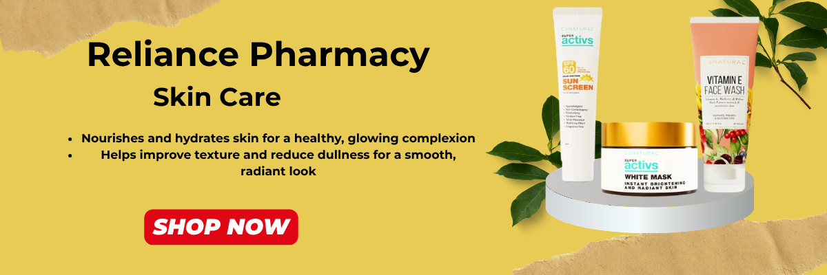 skin care banner showing skin care products